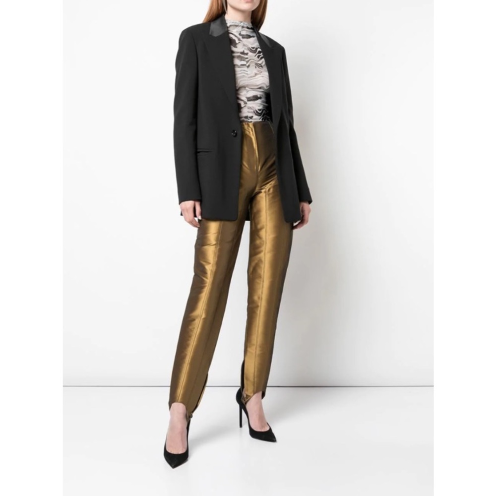 MUGLER Metallic bronze gold Trousers BNWT Stunning EXCLUSIVE for christm… - Picture 3 of 16